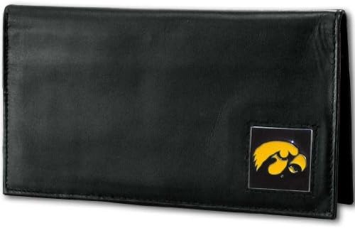 Iowa Hawkeyes Leather Checkbook Cover: Sporty and Stylish!