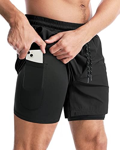 Quick Dry 2-in-1 Men’s Running Shorts: Lightweight and Pocketed