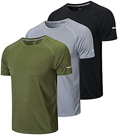 Stay Dry and Cool: Men’s 3 Pack Mesh Workout Shirts