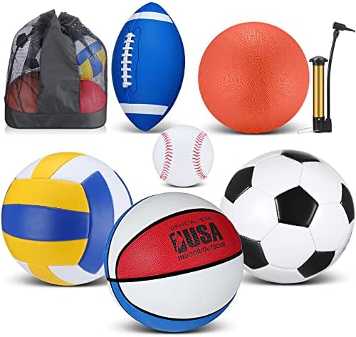 6-Piece Multi Sport Ball Set: Perfect Gift for Youth & Adults!