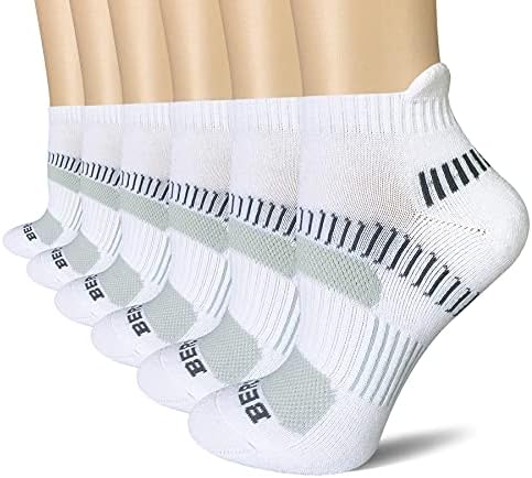 Ultimate Comfort for Active Women: BERING’s Cushioned Ankle Running Socks (6 Pack)
