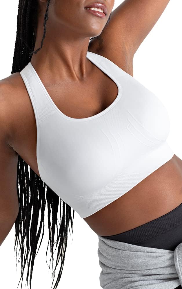 Ultimate Comfort and Support: SHAPERMINT Seamless Racerback Sports Bra
