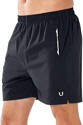 Quick Dry Athletic Shorts with Zipper Pockets