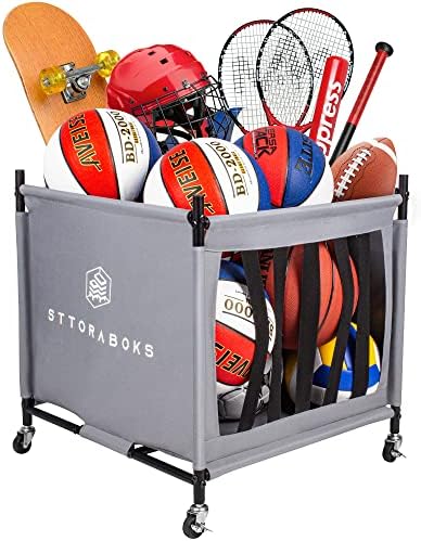 Portable Ball Storage Cart: Organize & Store