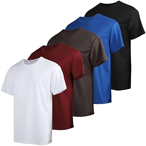 5 Pack Men’s Quick Dry T-Shirts: Active, Athletic, Summer Tops