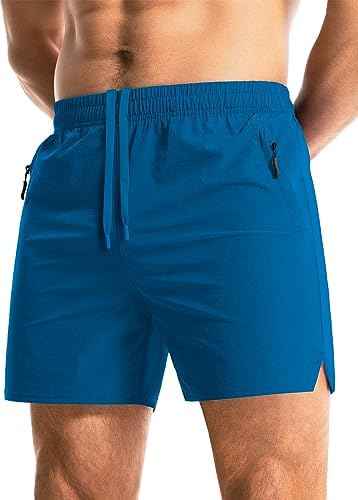 Fast-Dry Athletic Shorts for Men: Lightweight & Zippered!