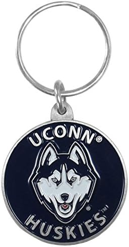 UCONN Huskies Carved Metal Key Chain: Team Pride in One Size!