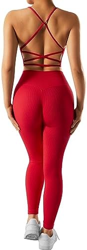 Flawless Fitness: OMKAGI Seamless Ribbed Workout Sets
