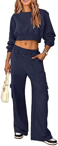Stylish Sweatsuits: Trendy Crop Tops & Cargo Pants