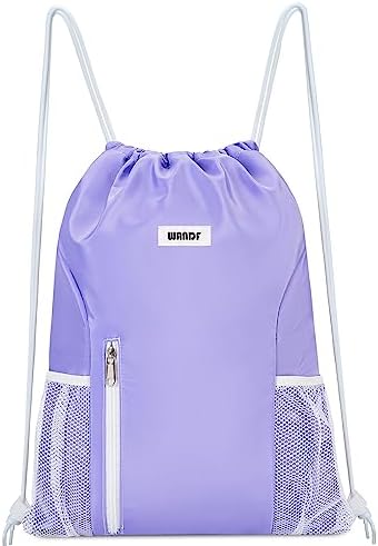 Water-Resistant Purple Gym Sackpack: Stylish & Functional!