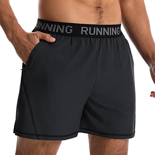 Fast-Drying Men’s Gym Shorts with Zipper Pockets