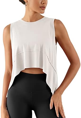 ODODOS Modal Soft Sleeveless Crop Top: Ultimate Gym Workout Essential!