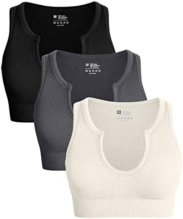 Seamless Ribbed Yoga Bra: Ultimate Support!