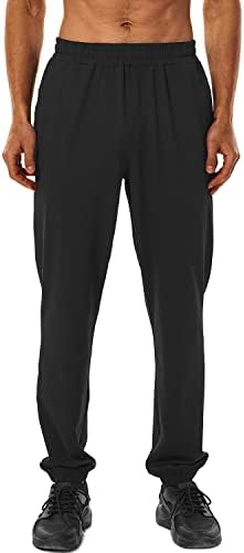 Long Mens Joggers with Zipper Pockets and Elastic Cuffs