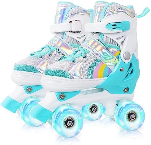 Adjustable Rainbow Roller Skates for Kids – Perfect Gift!
