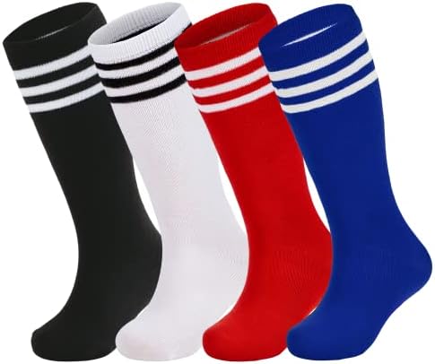 Colorful Kids Athletic Socks – 4 Pairs!