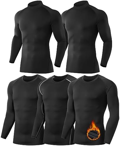 Stay Warm in Style with Fleece-lined Compression Shirts!