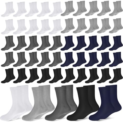 150 Pairs Kids Athletic Socks: Bulk Crew Socks for Sports Uniform