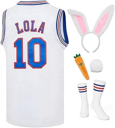 Kids Space Movie Jerseys – Bugs #1 / Lola #10 Bunny Jersey