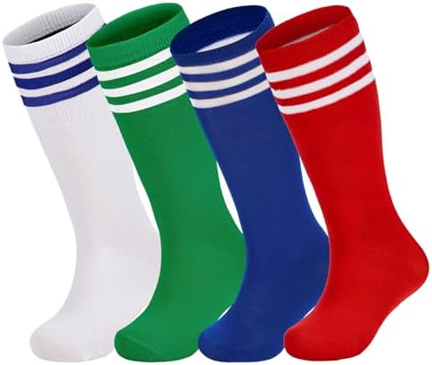 Colorful Kids Sports Socks: 4 Pairs!