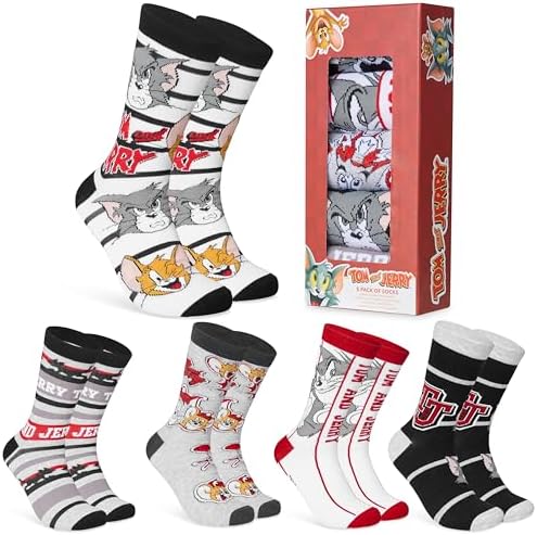 Tom and Jerry Men’s Crew Socks: Stylish and Comfortable!