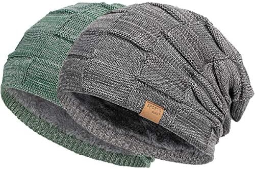 Stay Warm and Stylish: 2 Pack Men’s Slouchy Beanies