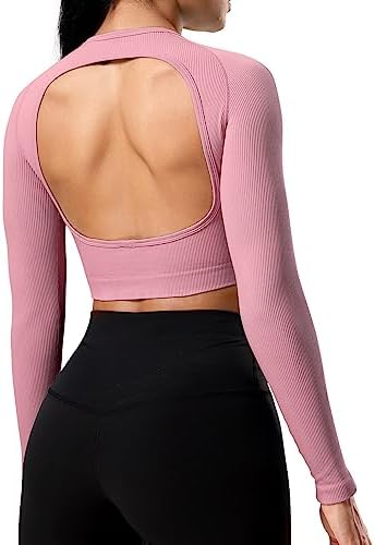 Stylish Ribbed Open Back Top – Perfect for Yoga!