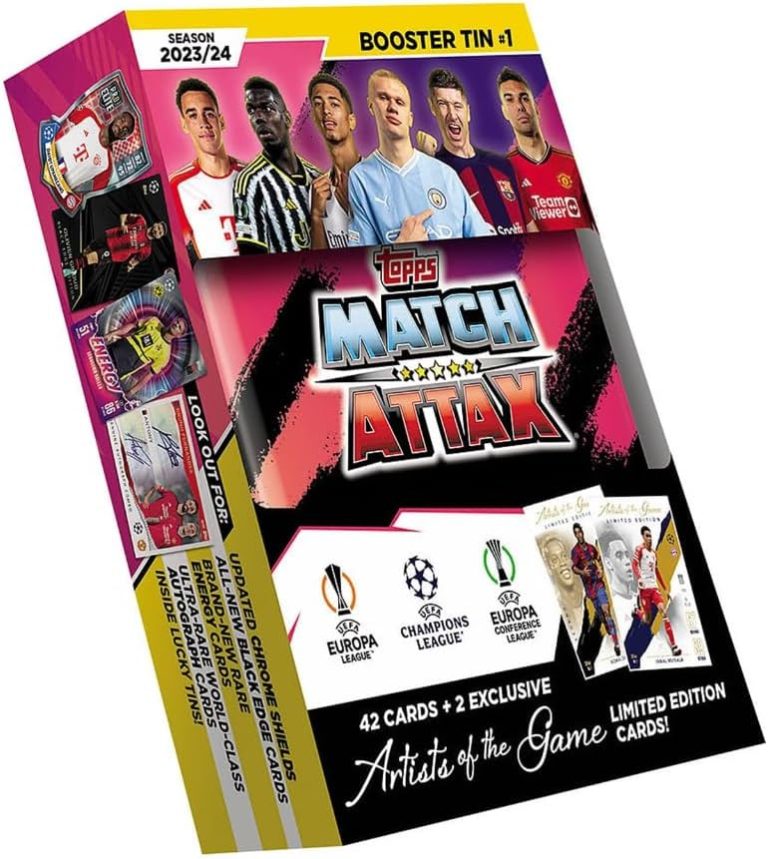 Collectible Soccer Trading Cards: Champions League Match Attax 2023/24 – Booster Tin!