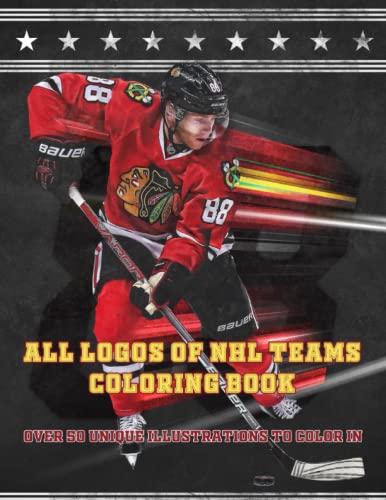 NHL Teams Logos Coloring Book: 50+ Unique Illustrations!