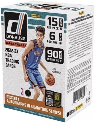 2022-23 Donruss NBA Basketball Value Blaster Box - 6 Packs - 15 Cards per Pack - 90 Trading Cards Total