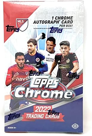 2022 Topps Major League Soccer Chrome Hobby Box (18 Packs/4 Cards: 1 Auto)