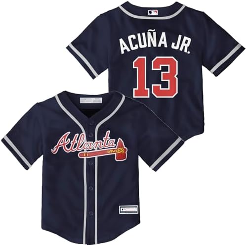 Ronald Acuna Jr. Atlanta Braves MLB Toddler 2-4 Navy Alternate Player Jersey