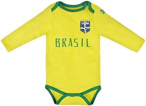 BDONDON Unique Soccer Baby Gift Long Sleeve Football Onesie Outfit for Toddler Infant Boys & Girls 0-18 M Baby Jersey