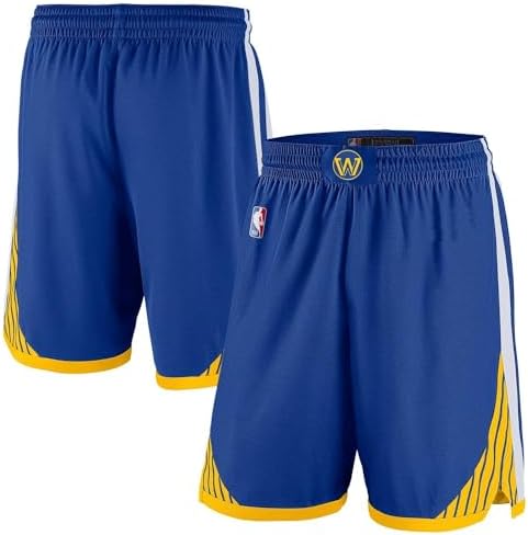 Golden State Warriors NBA Kids Youth 8-20 Icon Edition Blue On-Court Swingman Performance Shorts