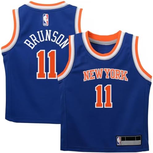 Jalen Brunson New York Knicks NBA Kids 4-7 Blue Icon Edition Player Jersey