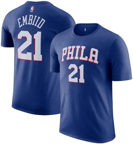 Joel Embiid Philadelphia 76ers NBA Kids Youth 4-20 Blue Icon Edition Performance Jersey T-Shirt