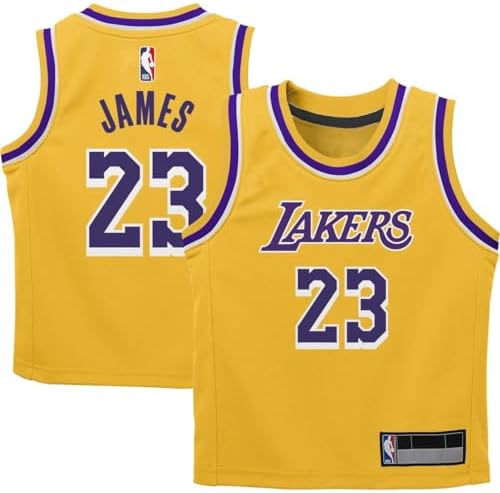 Lebron James Los Angeles Lakers NBA Kids Toddler 2-4 Yellow Gold Icon Edition Player Jersey