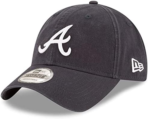 New Era MLB Core Classic 9TWENTY Adjustable Hat Cap One Size Fits All (Atlanta Braves Navy)