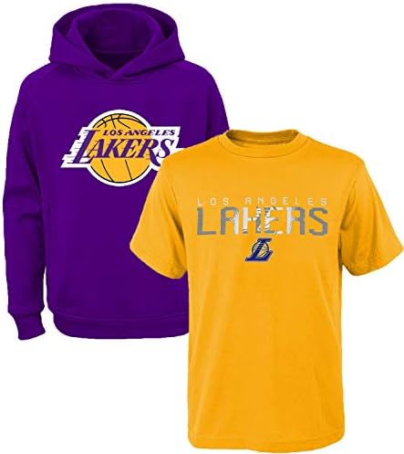 NBA Youth 8-20 Polyester Performance Primary Logo Hoodie & T-Shirt 2 Pack Combo Set