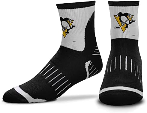 FBF Adult NHL Zoom Curve Team Crew Socks - Poly Spandex Blend - Supportive Formed Heel - Enhance Performance and Style