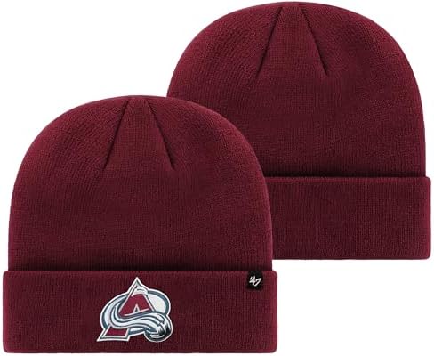 '47 NHL Unisex-Adult Primary Logo Cuffed Knit Beanie Hat Cold Weather Hat, One Size