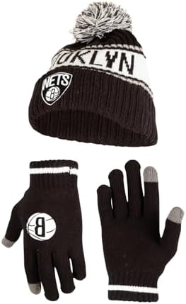 Ultra Game NBA Adults Super Soft Winter Beanie Knit Hat With Extra Warm Touch Screen Gloves