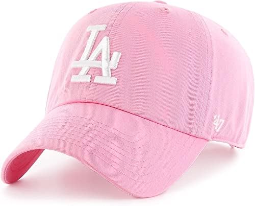 '47 MLB Rose Clean Up Adjustable Hat, Women's One Size Fits All (Los Angeles Dodgers Rose Pink)