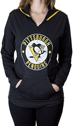 NHL Ladies Official Team Logo French Terry Cover Up Fashion Hoodie Tunic