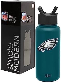 Official NFL Eagles Water Bottle: Vacuum Insulated Stainless Steel