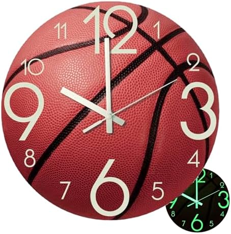 Luminous Basketball Wall Clock: Perfect Gift!