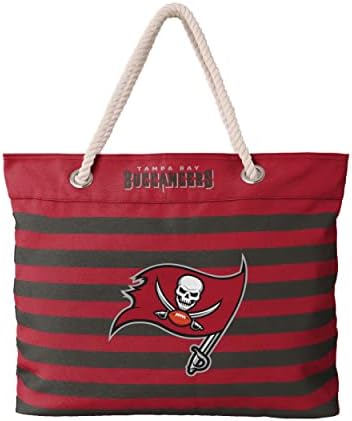 Fashionable NFL Beach Bag with Nautical Stripes