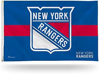 NHL Rico Industries Stripe 3′ x 5′ Banner Flag – Perfect for Rangers Fans!