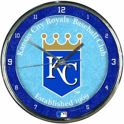 MLB Kansas City Royals Chrome Clock: Time to Show Your Team Spirit!