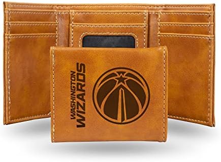 Washington Wizards Trifold Wallet: Sleek, Laser-Engraved Design!